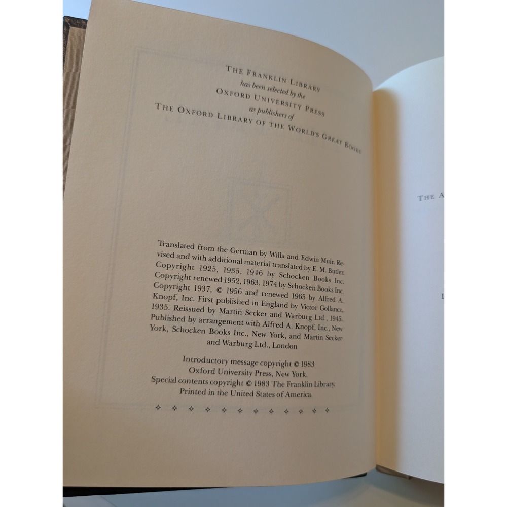 Franklin Library / Oxford University Press THE TRIAL by Franz Kafka Full Leather - Picture 14 of 14